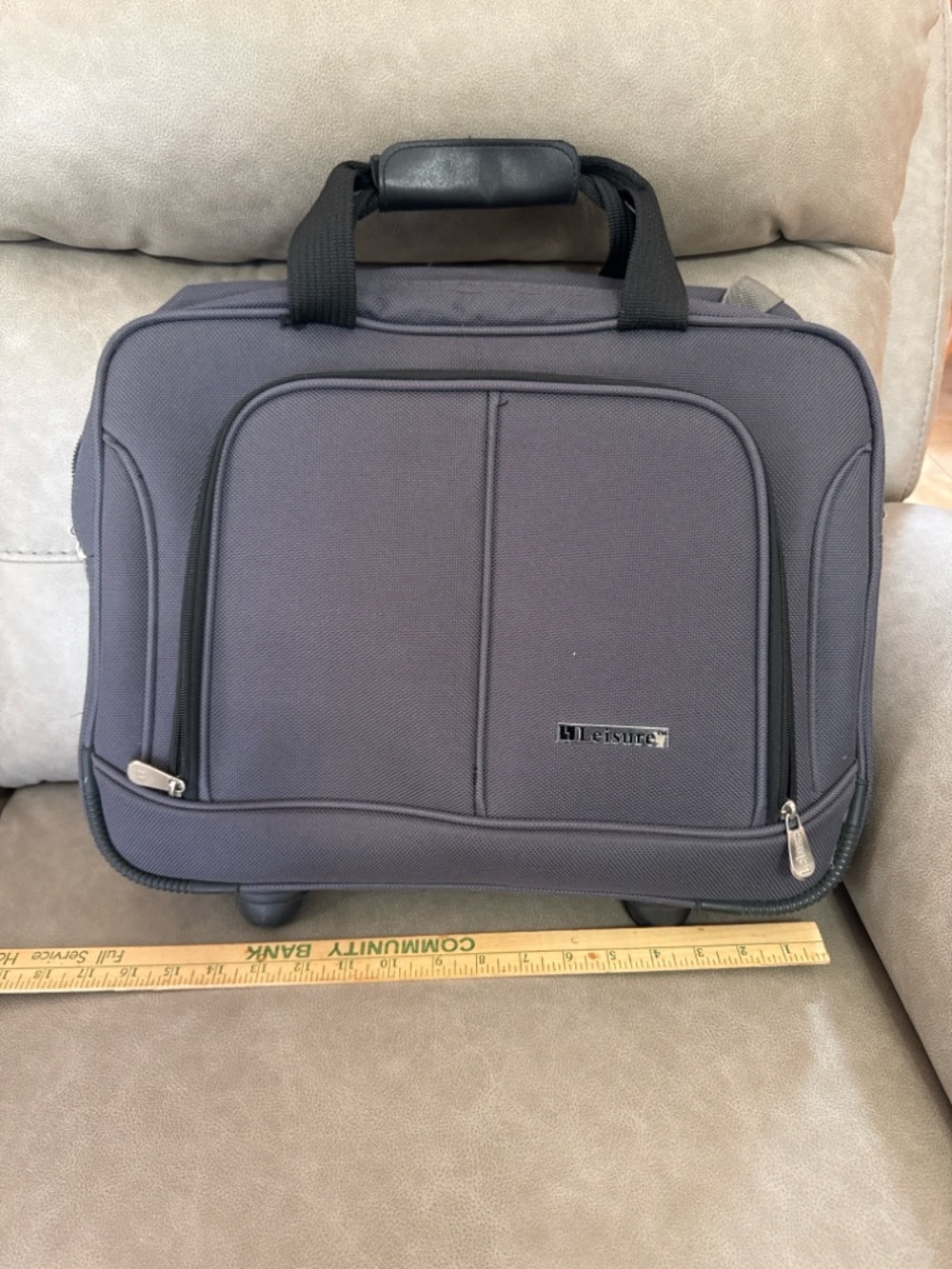 Leisure Gray Laptop Briefcase — Professional Men's Carry Bag